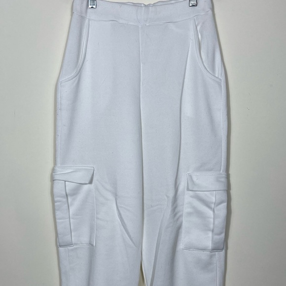White Cargo Sweats - Picture 2 of 5